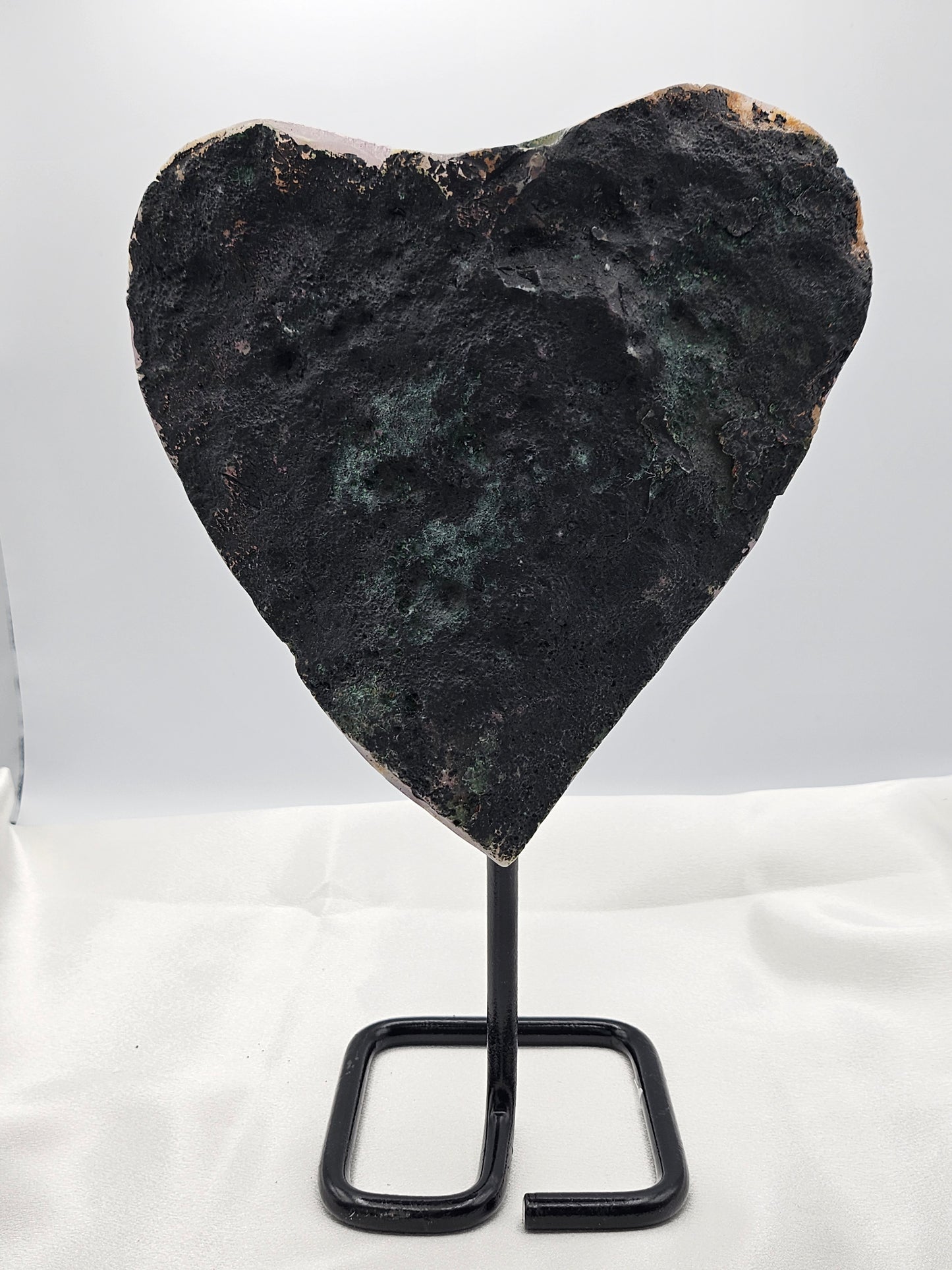 High Grade Dark Purple Amethyst with Metal Stand