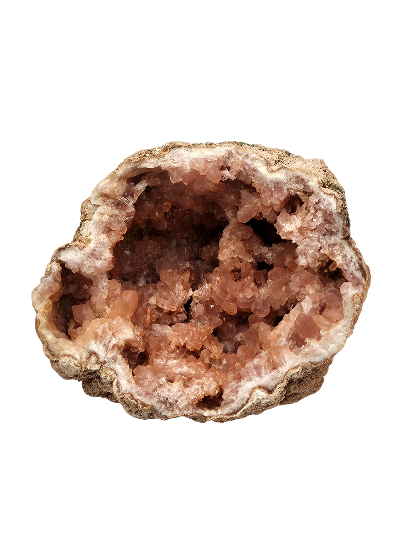 Pink amethyst geode