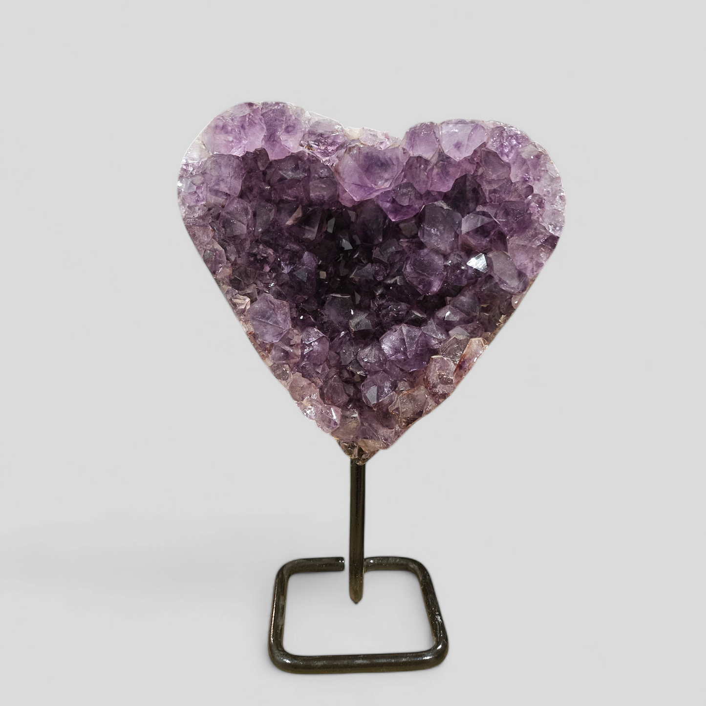 Amethyst Heart on Stand