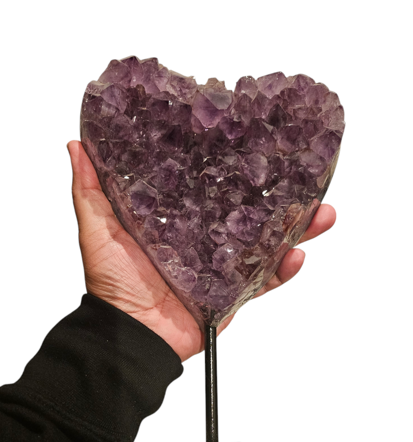 Amethyst Heart on Stand