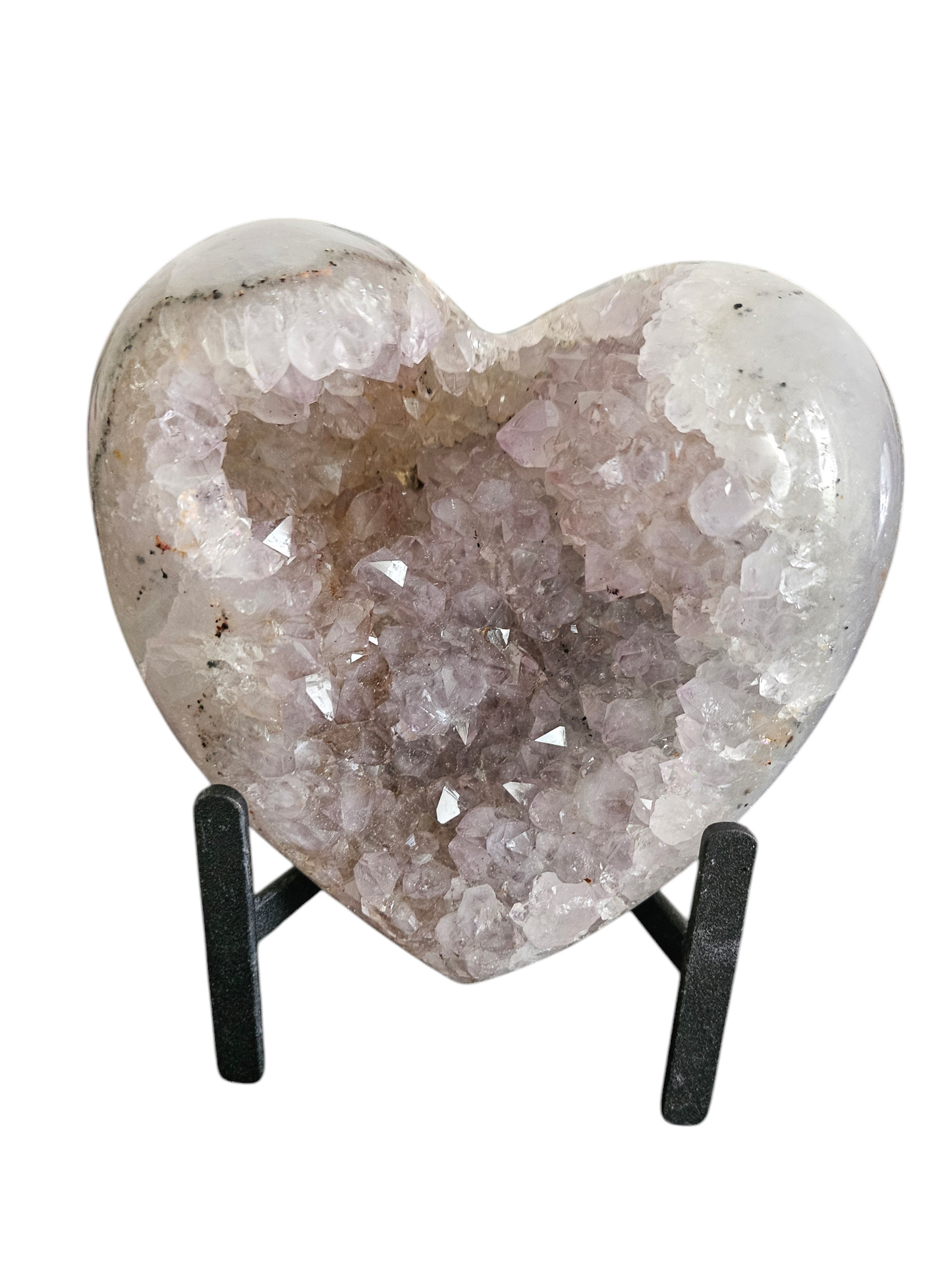 Large Amethyst Heart with Stand.