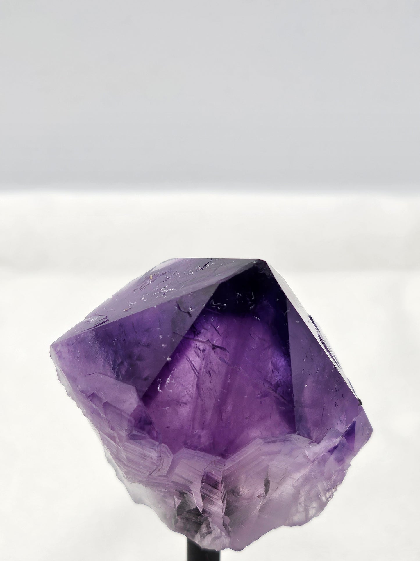 Dark Amethyst Point on Metal Stand