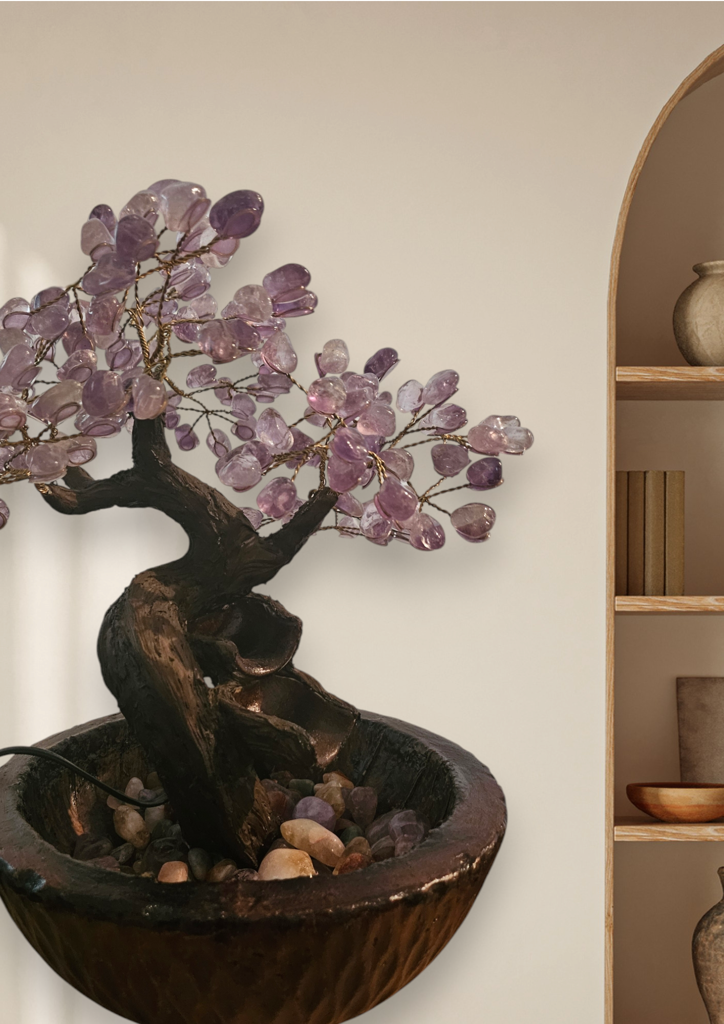 Amethyst GemStone Tree Fountain Waterfall