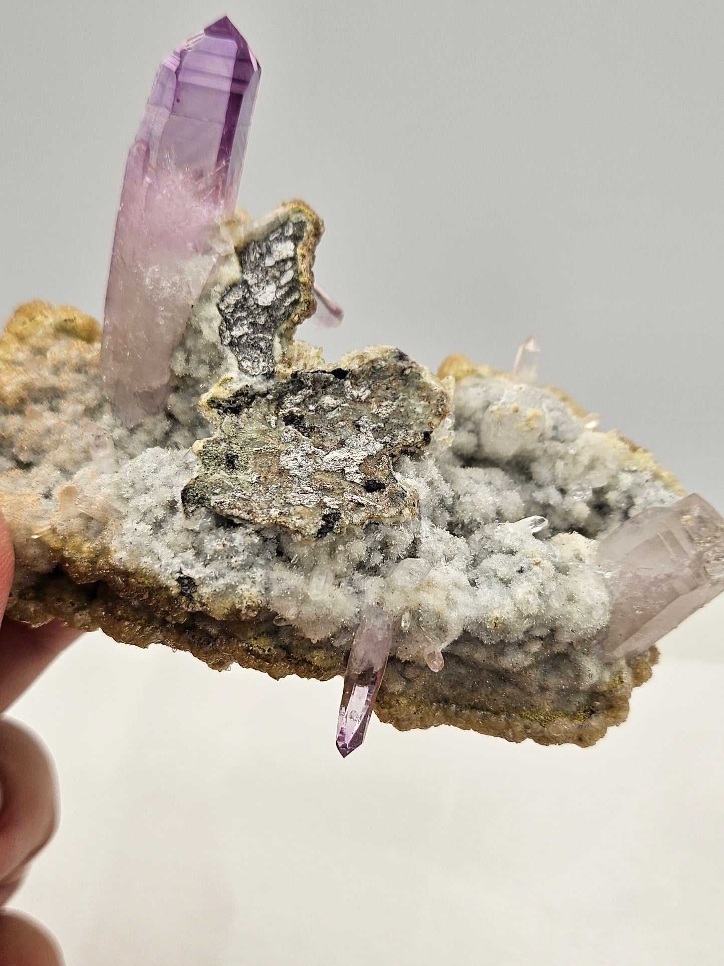 High quality, gemmy Vera Cruz Amethyst on sparkly  on Druzy Matrix