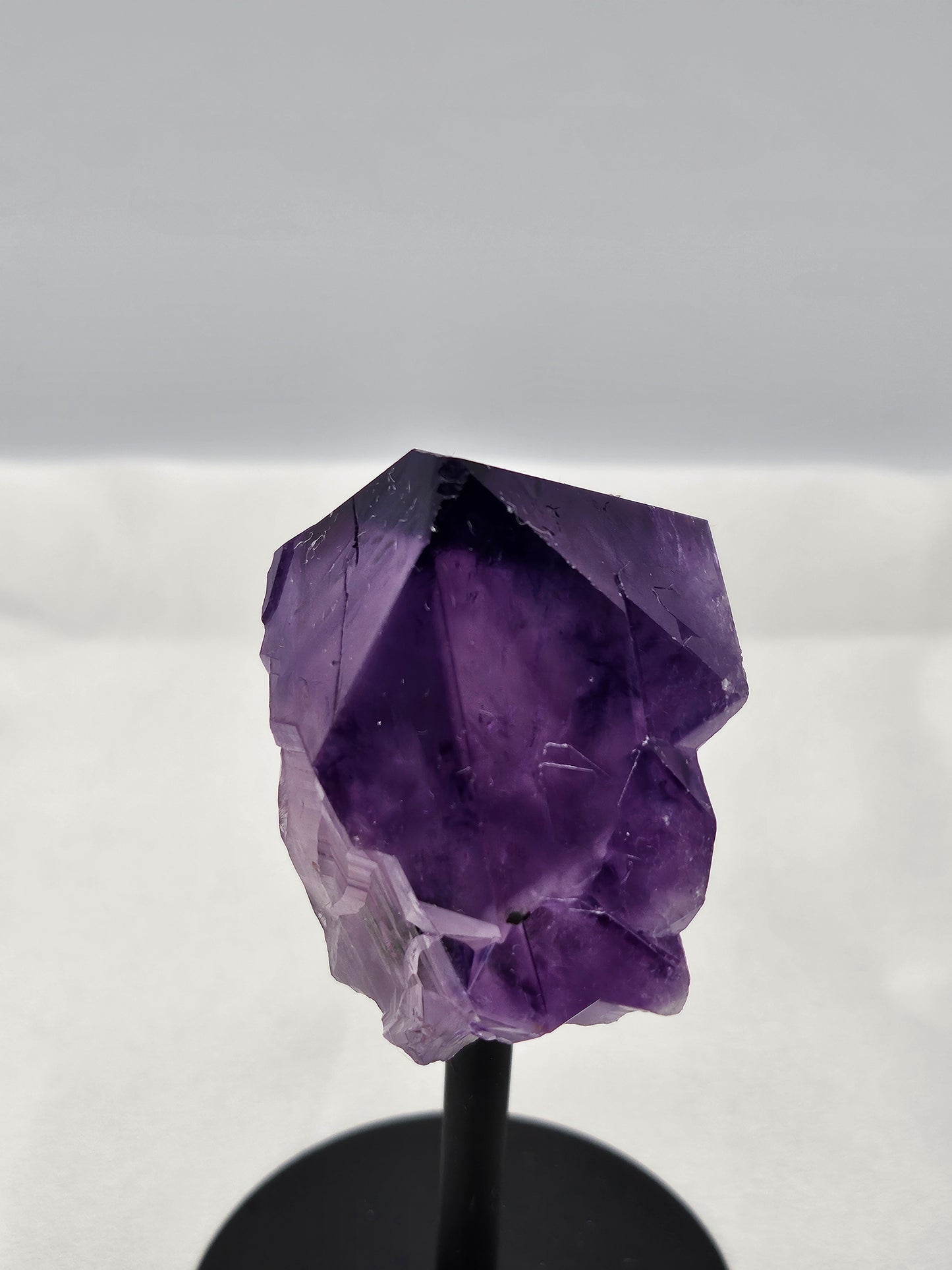 Dark Amethyst Point on Metal Stand