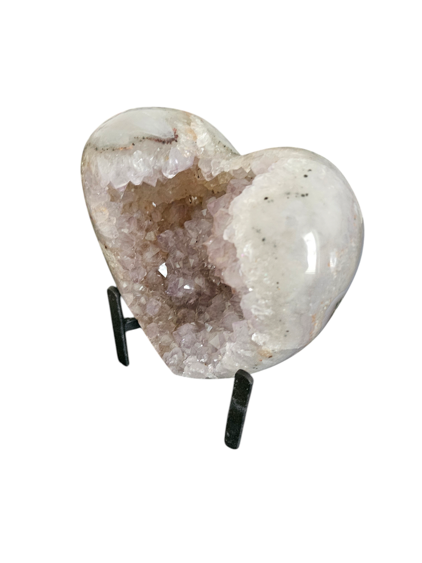 Large Amethyst Heart with Stand.