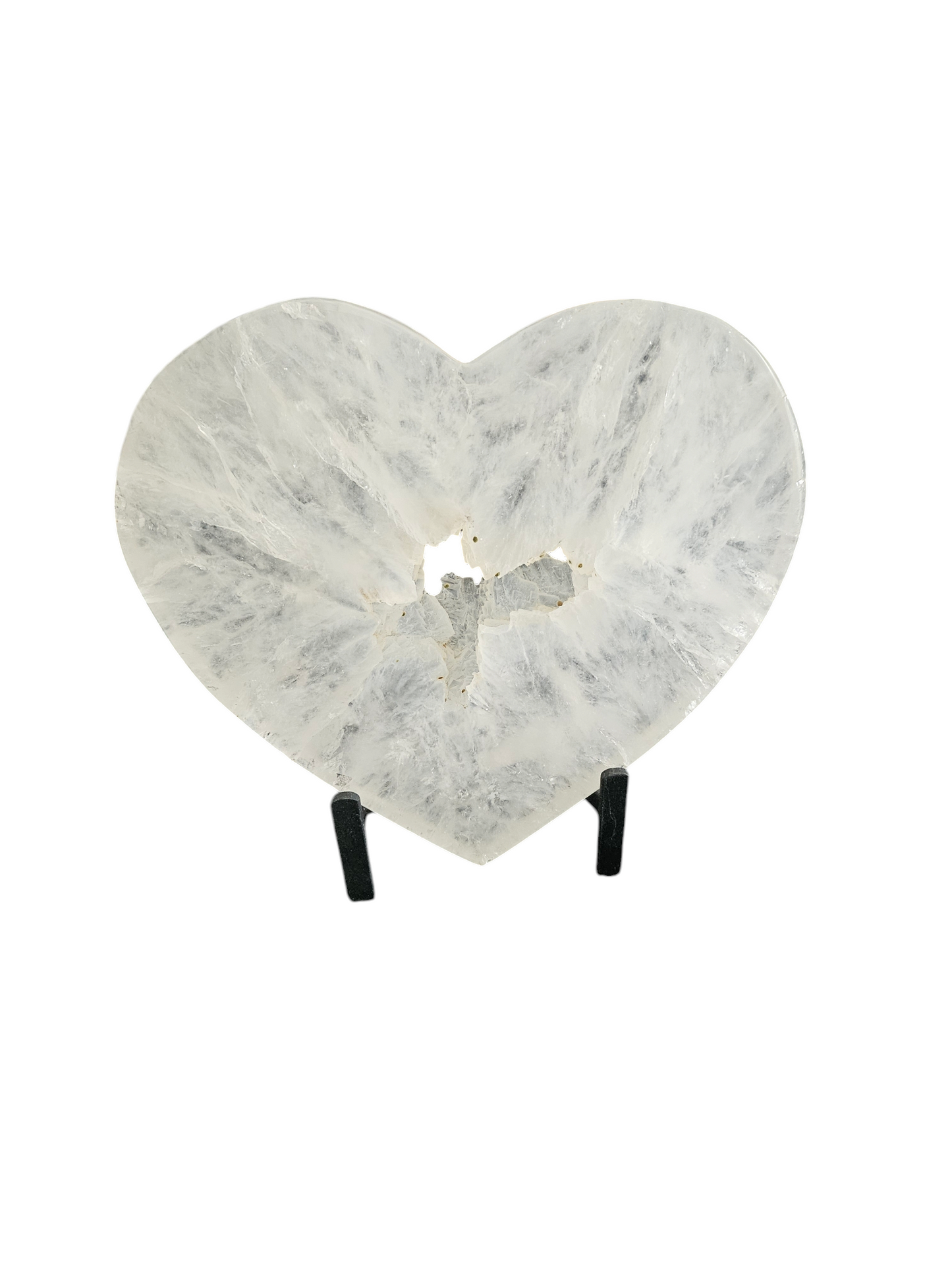 Big Clear Quartz Heart with Stand