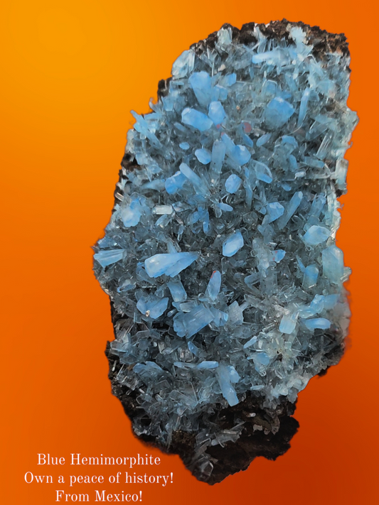 Blue Dyed Hemimorphite from Mexico