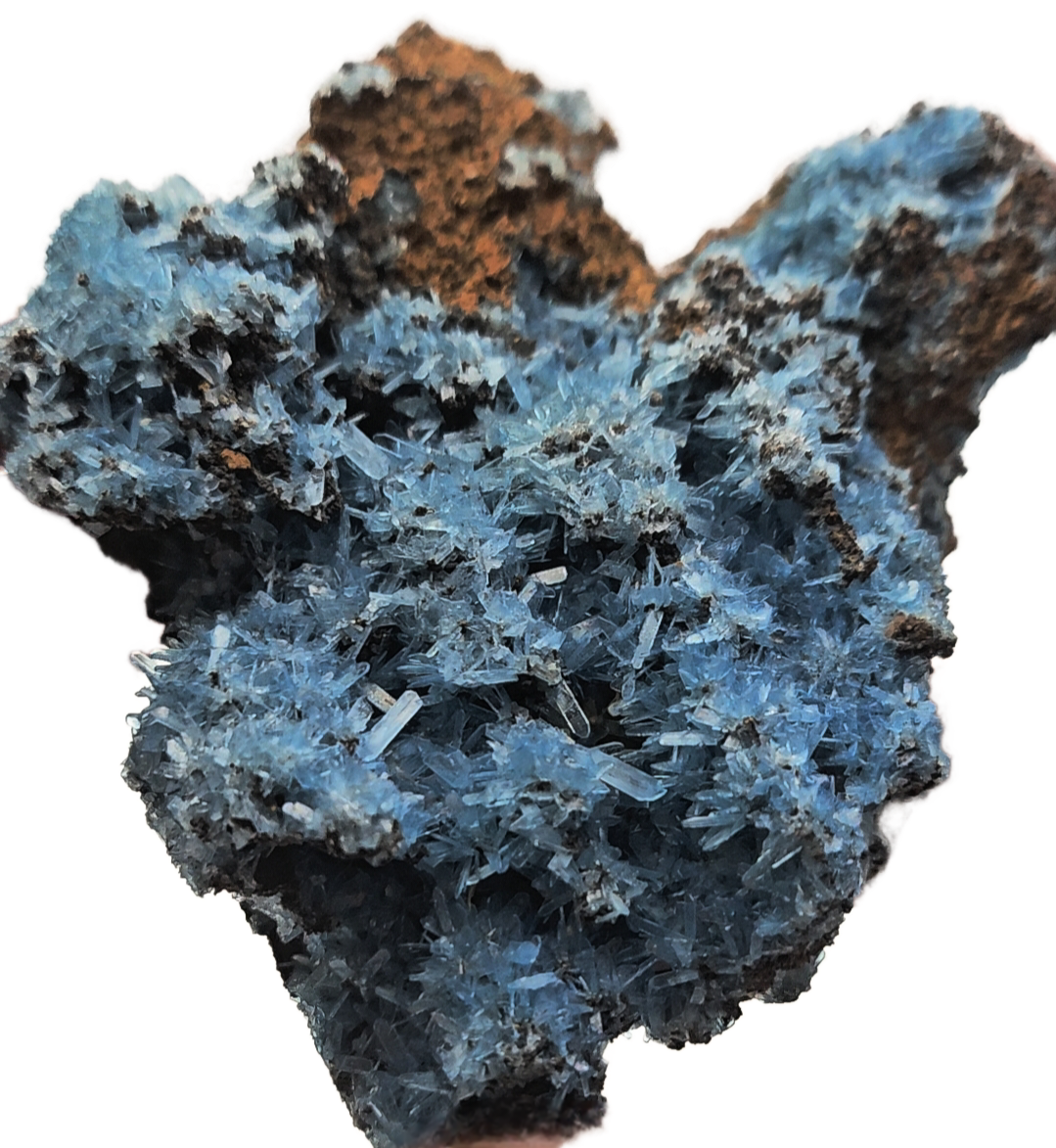 Blue Dyed Hemimorphite from Mexico