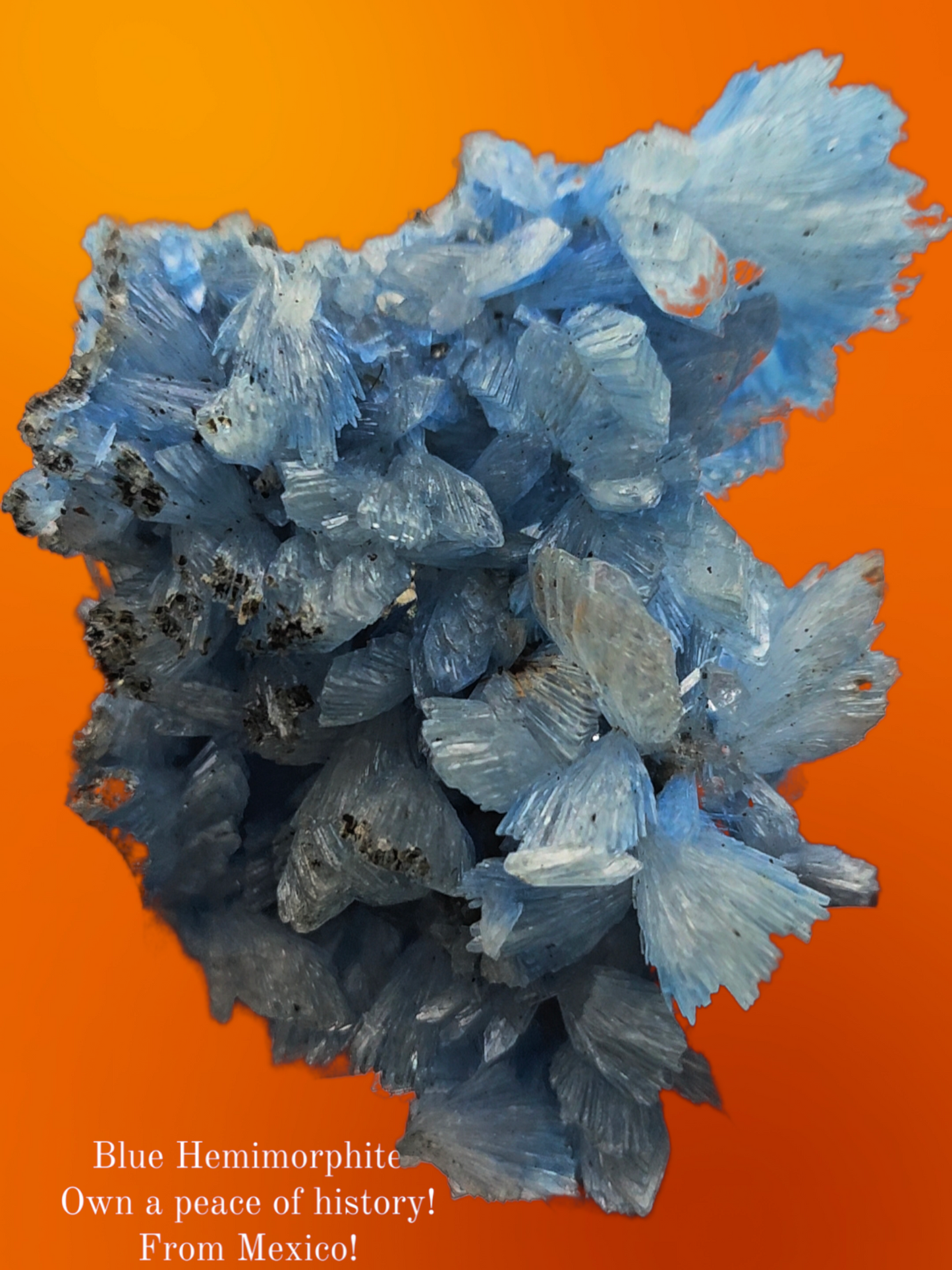 Blue Dyed Hemimorphite from Mexico