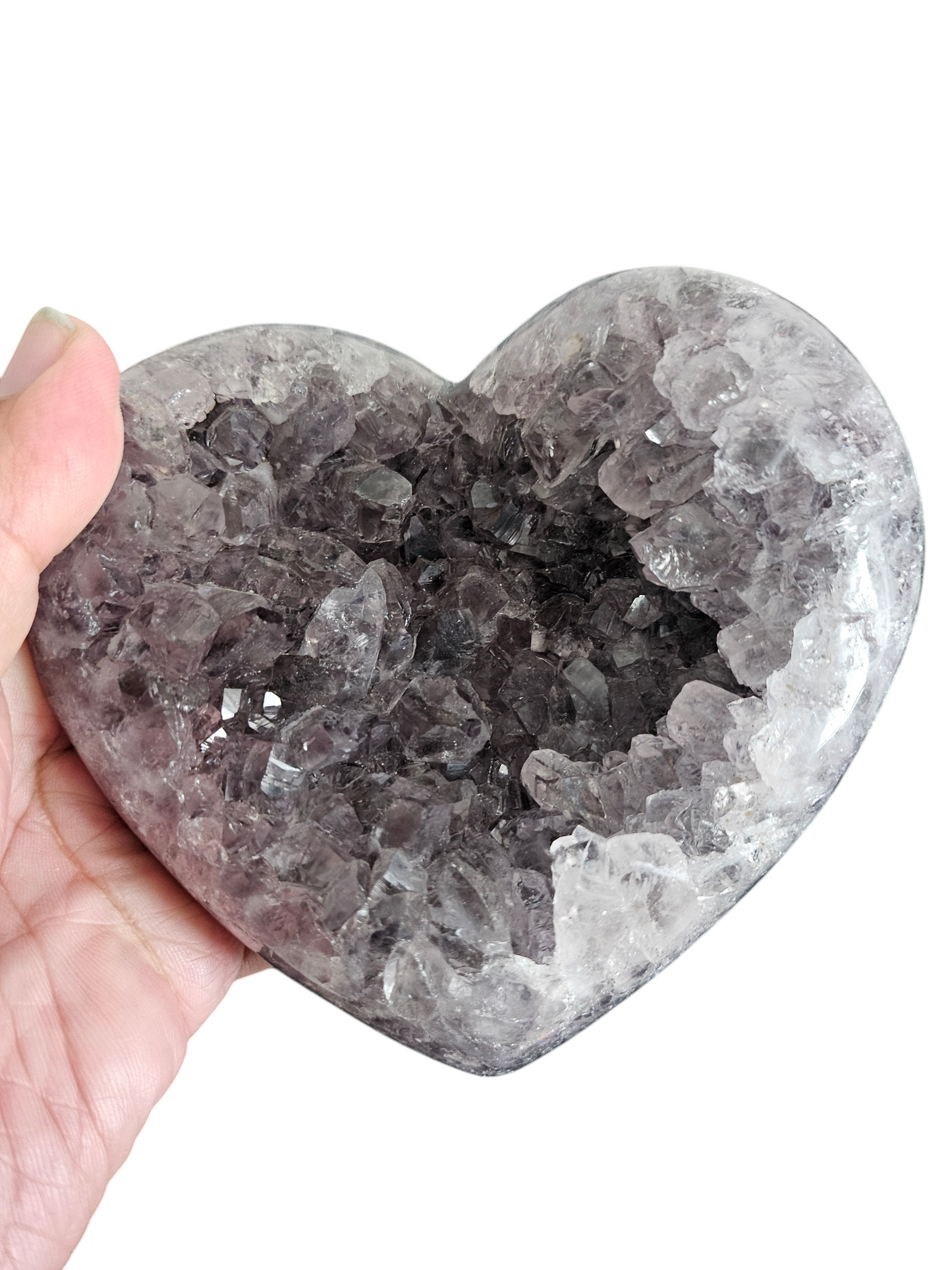 Large Amethyst Heart with Stand.