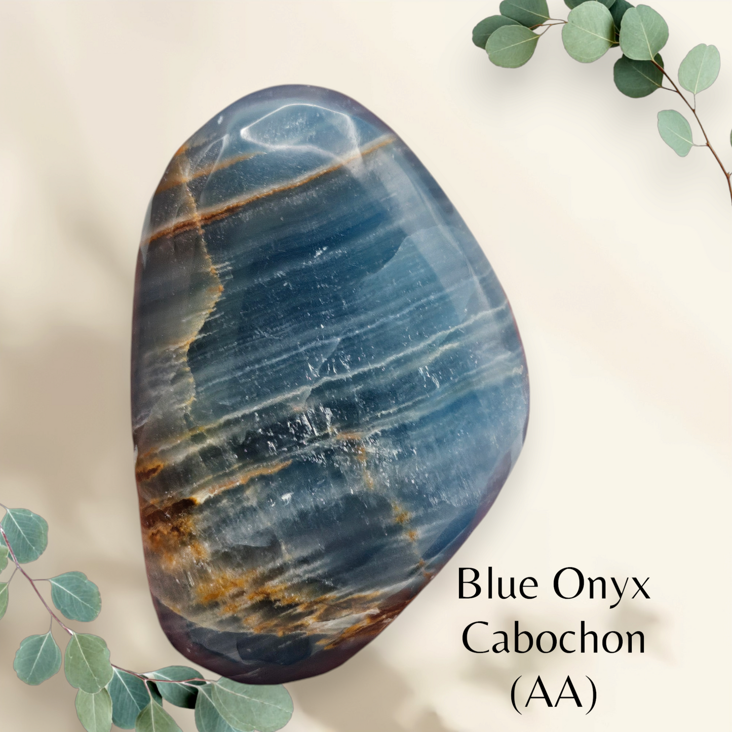 Blue Onyx Cabochon          (AA) Grade