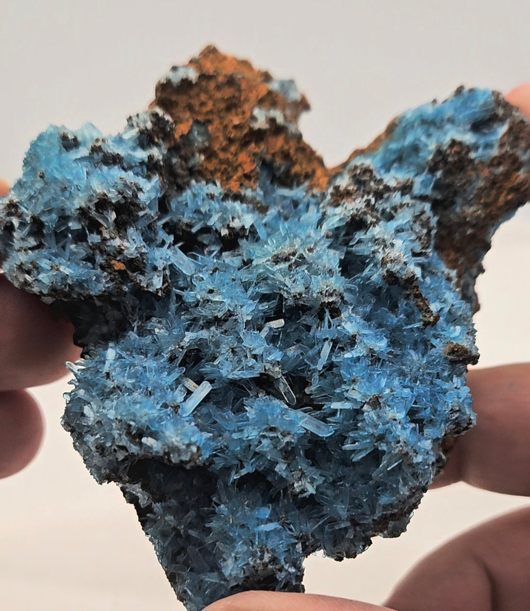 Blue Dyed Hemimorphite from Mexico