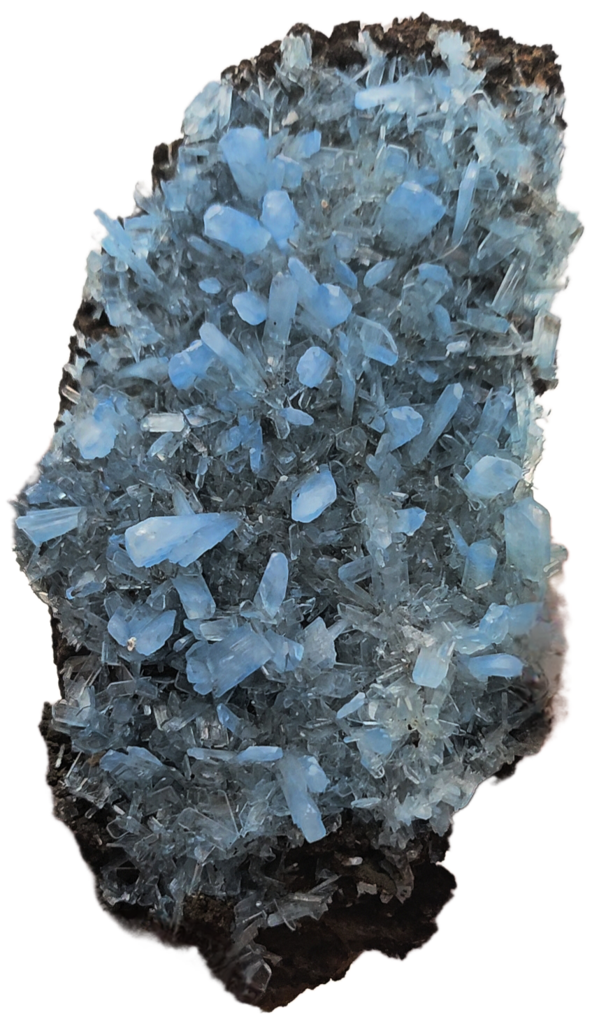 Blue Dyed Hemimorphite from Mexico