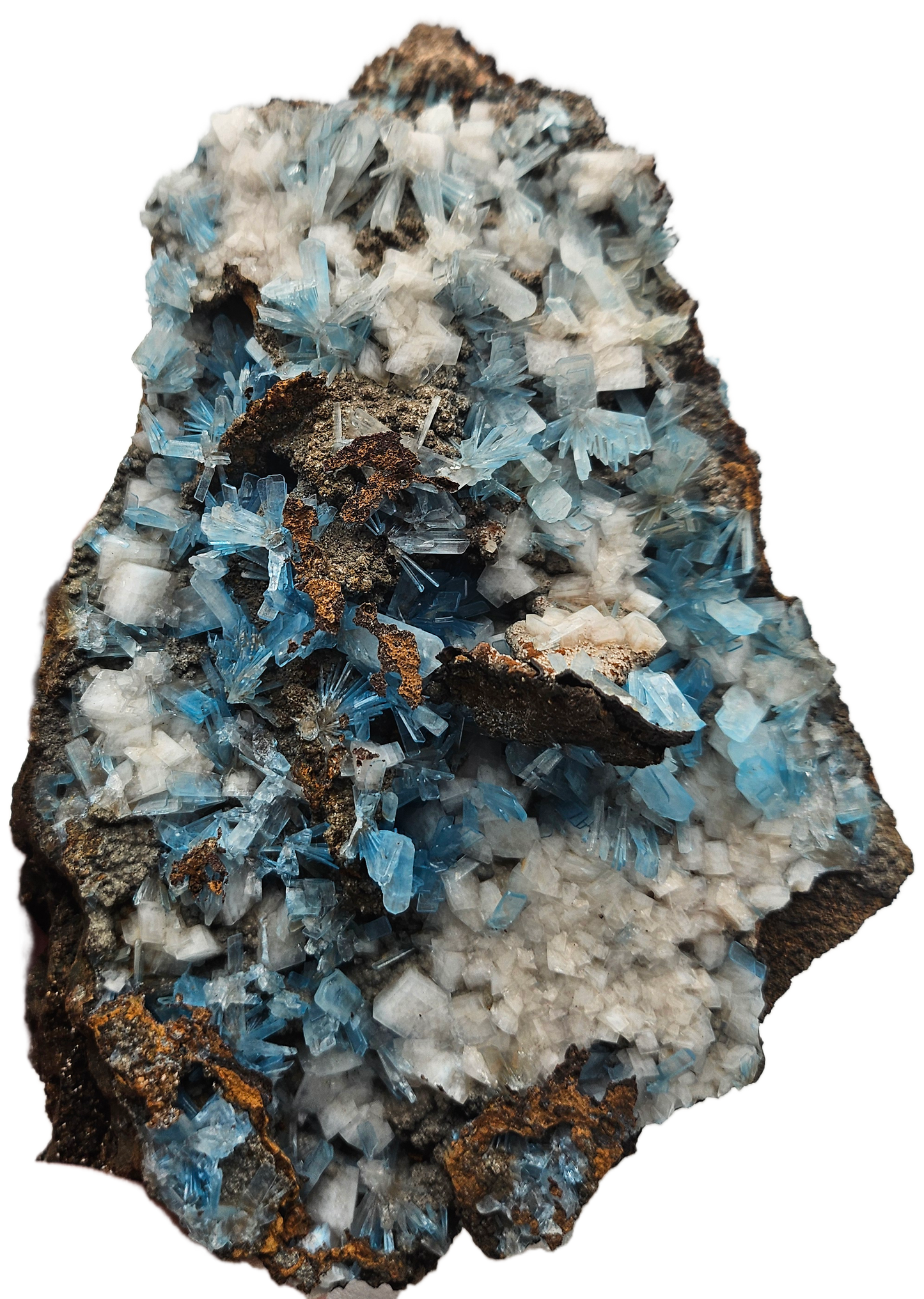 Blue Dyed Hemimorphite from Mexico