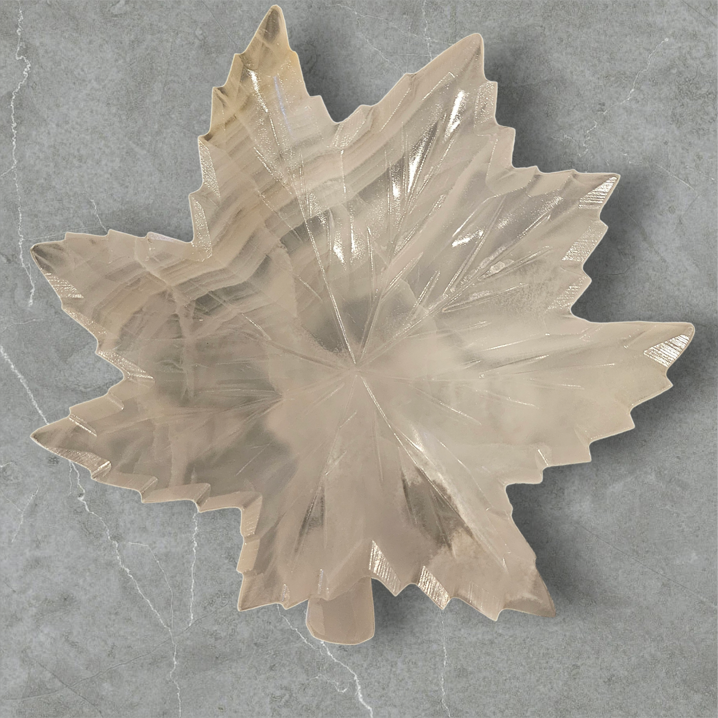 Large Calcite Maple Leaf Bowls