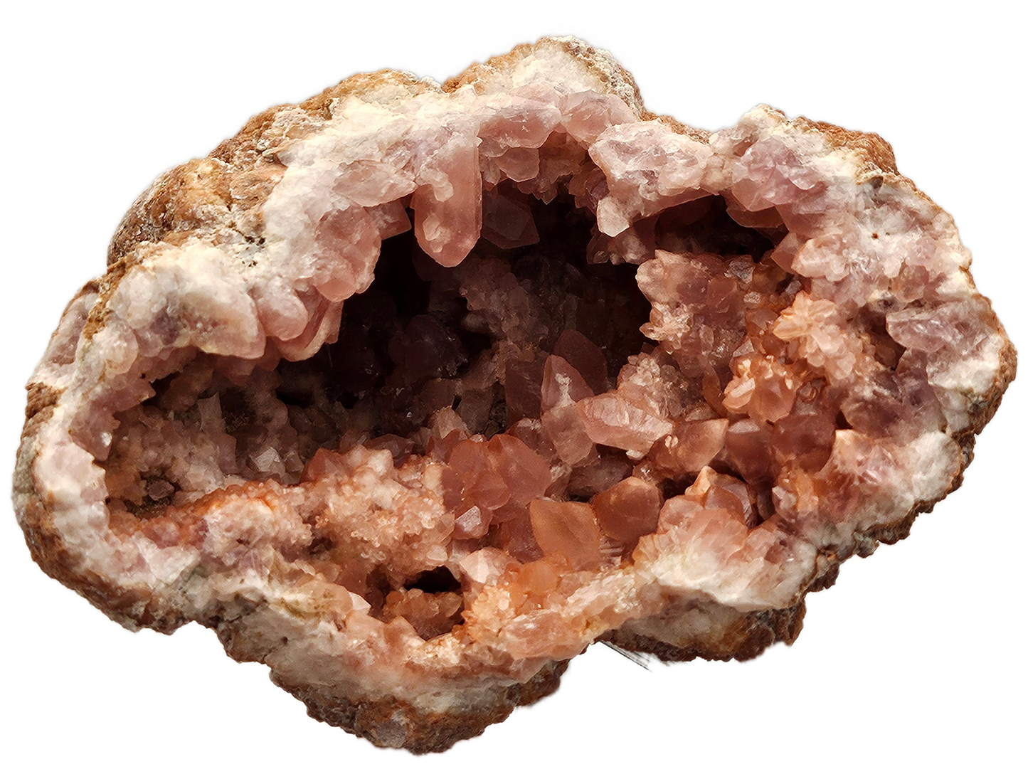 Pink amethyst geode