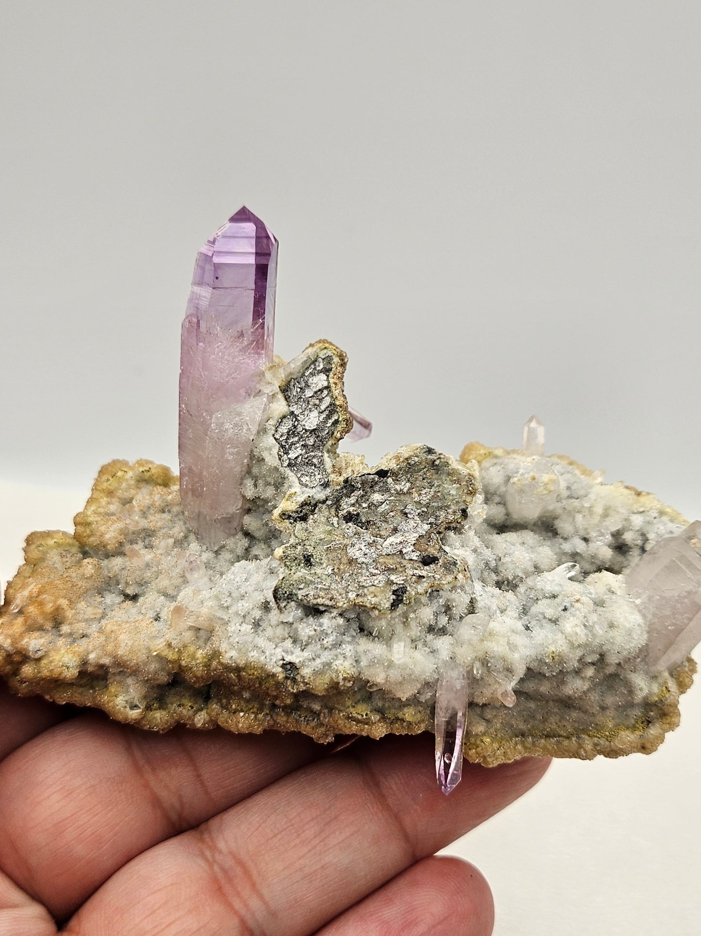 High quality, gemmy Vera Cruz Amethyst on sparkly  on Druzy Matrix