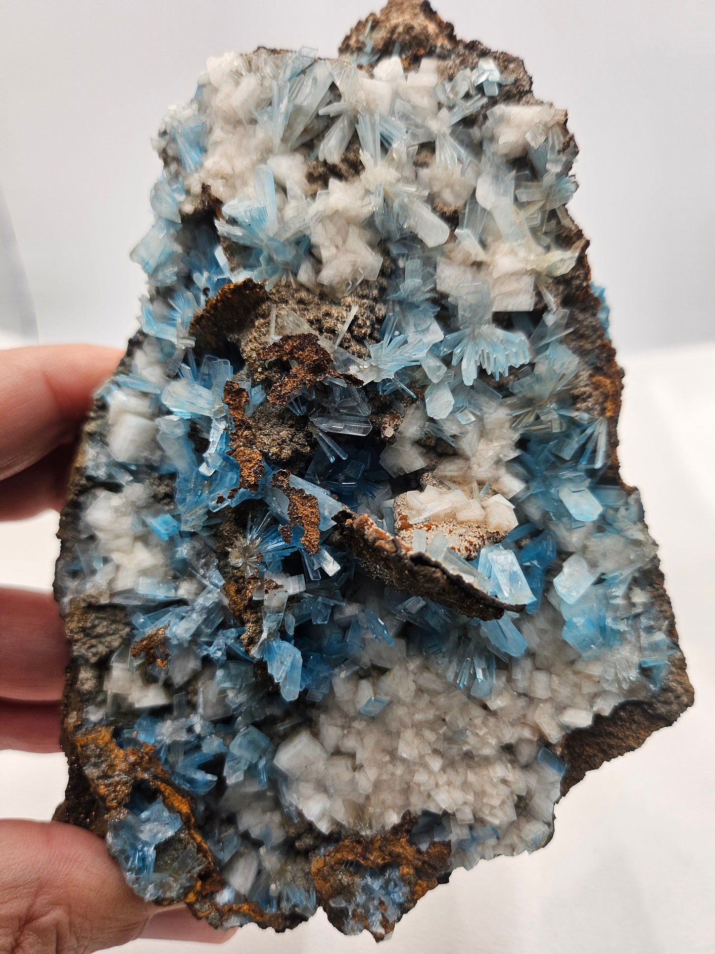 Blue Dyed Hemimorphite from Mexico