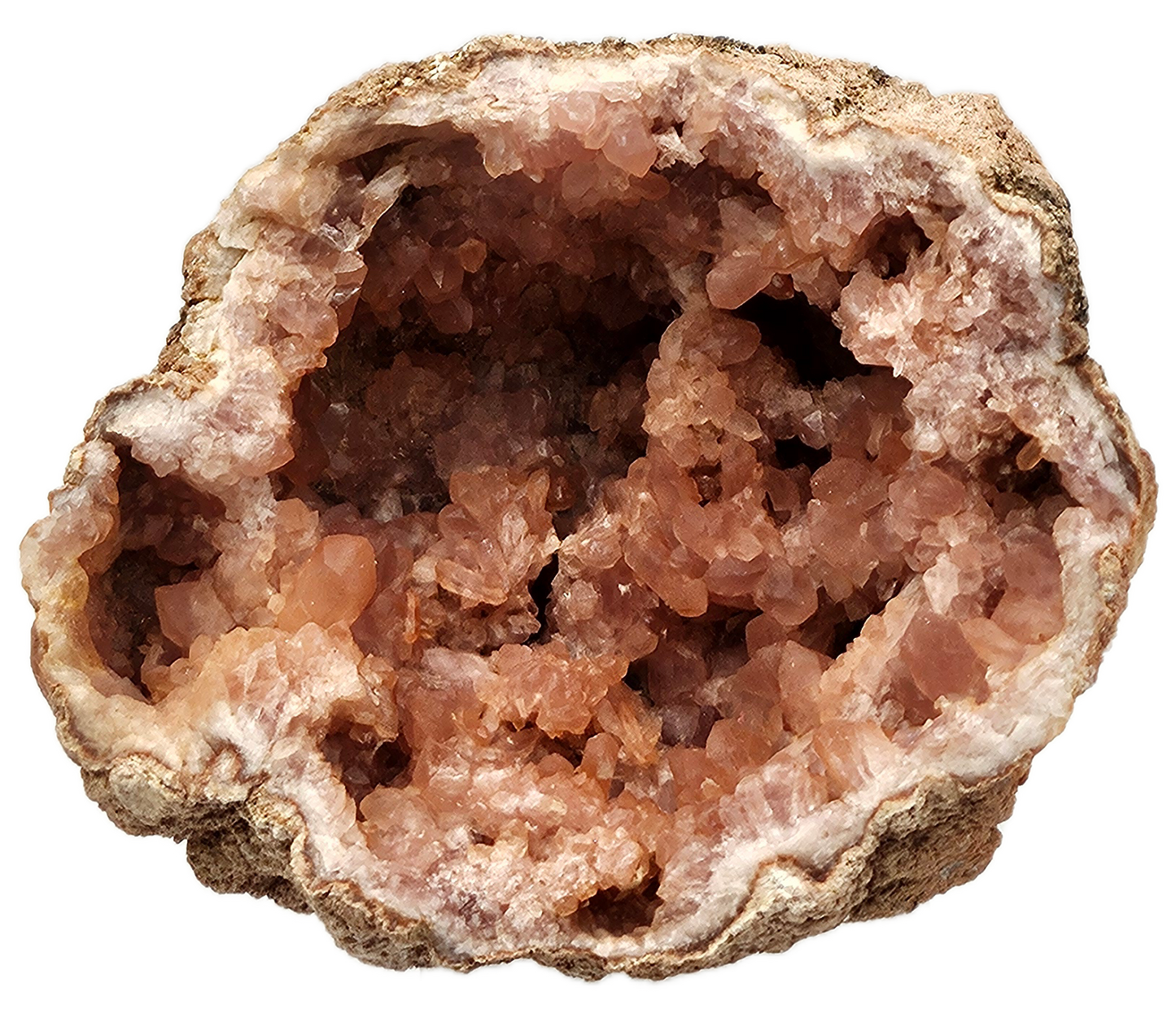 Pink amethyst geode