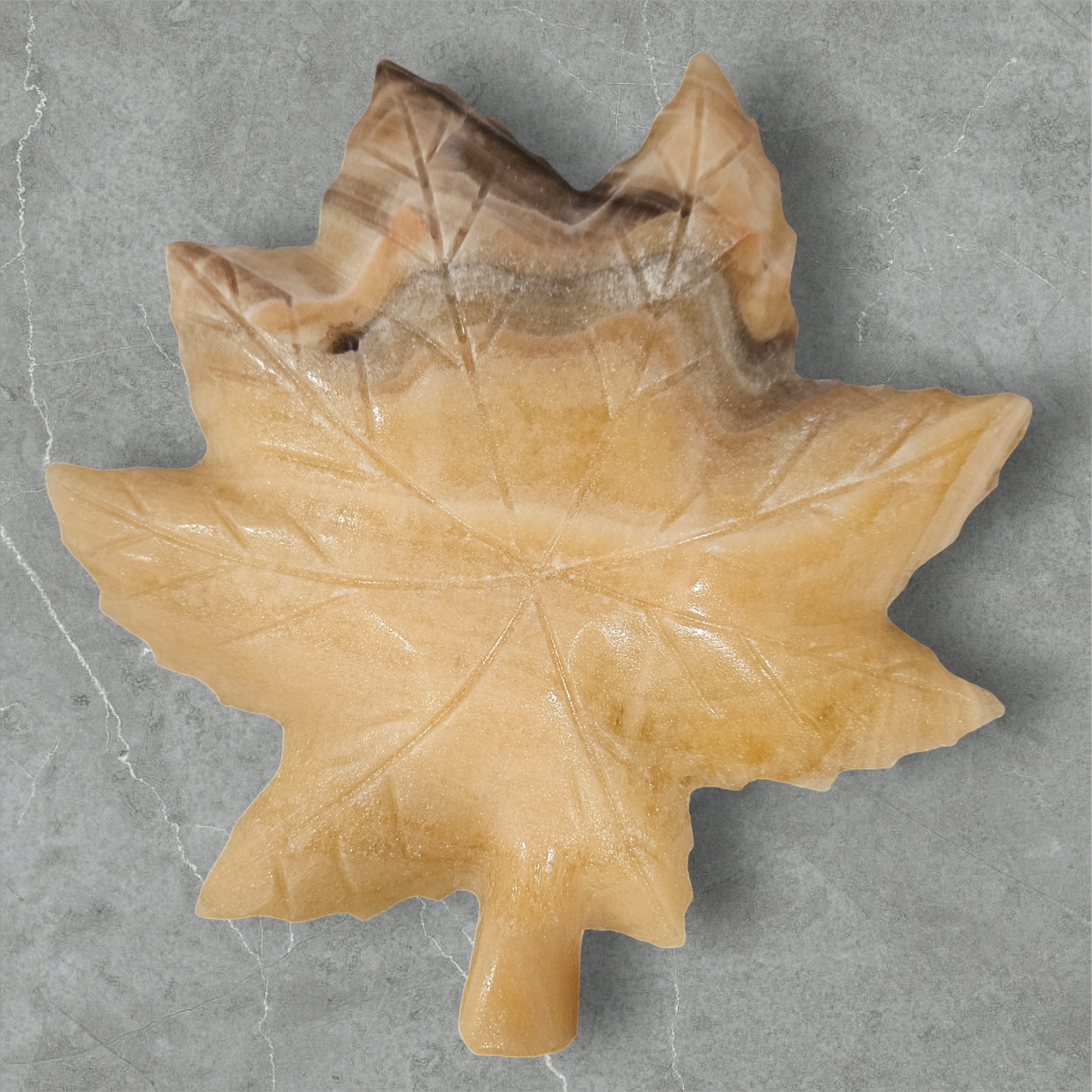 Large Calcite Maple Leaf Bowls