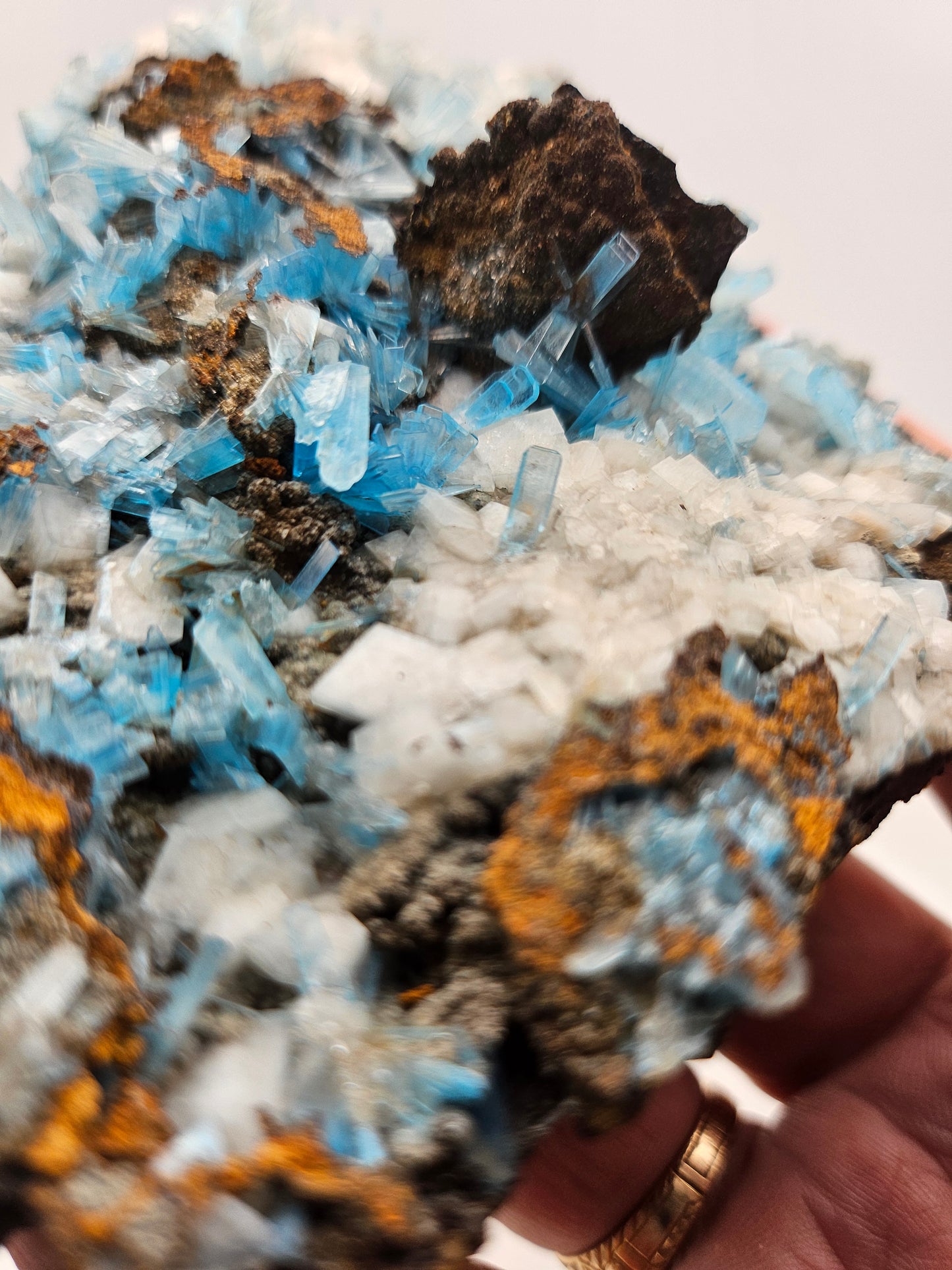 Blue Dyed Hemimorphite from Mexico