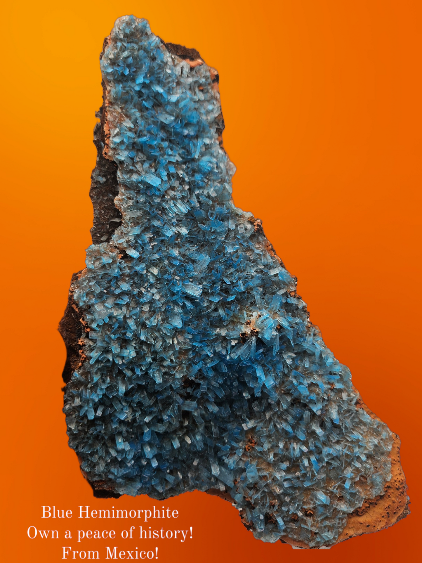 Blue Dyed Hemimorphite from Mexico