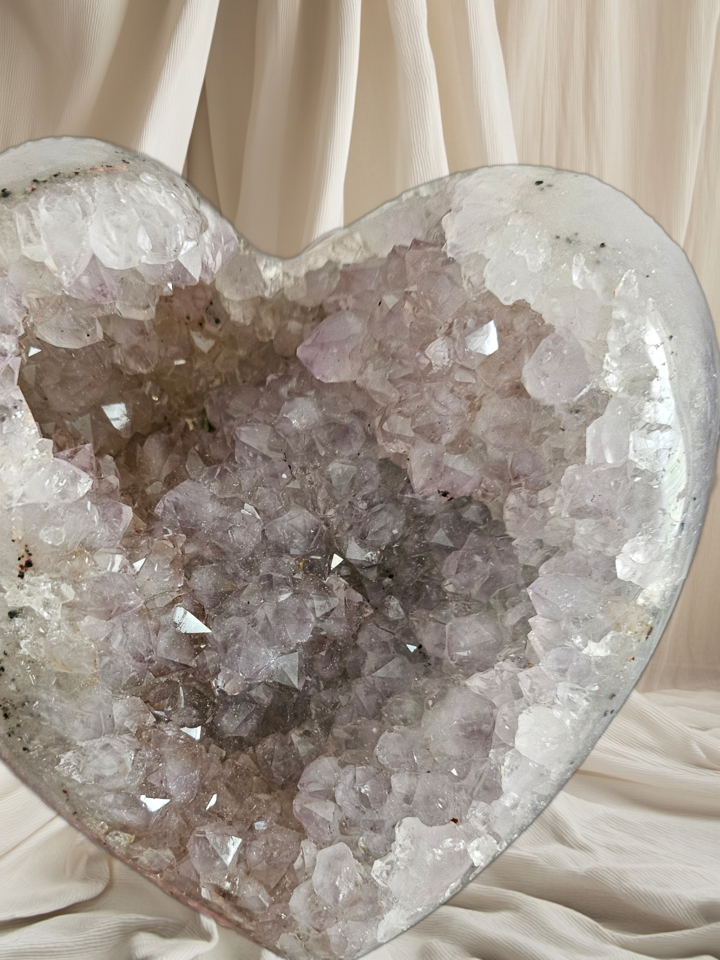 Large Amethyst Heart with Stand.